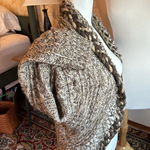 🍁 Funky Sisters brand Open Front large weave Sweater Size L 🍁 - Picture 4 of 9